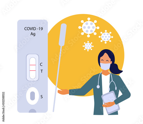 Antigen test kit (ATK). Vector illustration isolated on white.