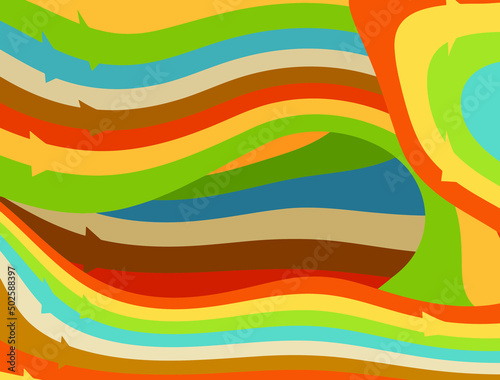 Simple background in the style of the 60s. Vector illustration in vintage colors