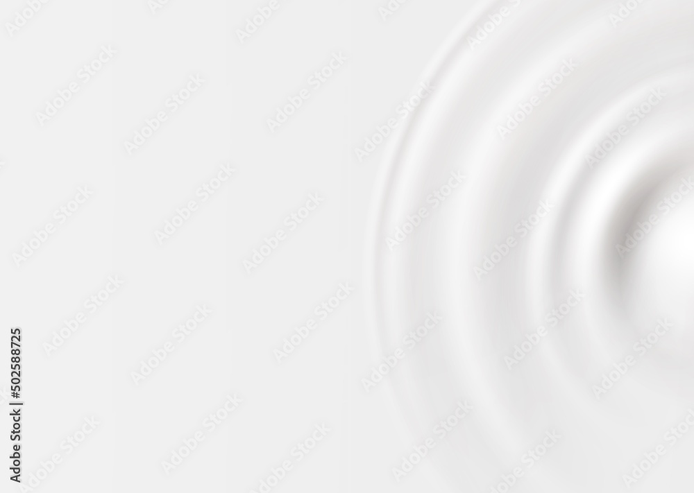 Milk wave splash ripple background. Realistic vector white cream, liquid yogurt or dairy food product, cosmetic lotion or paint ripple surface with 3d concentric circles and flow swirls Milk wave splash ripple background. Realistic vector white cream, liquid yogurt or dairy food product, cosmetic lotion or paint ripple surface with 3d concentric circles and flow swirls