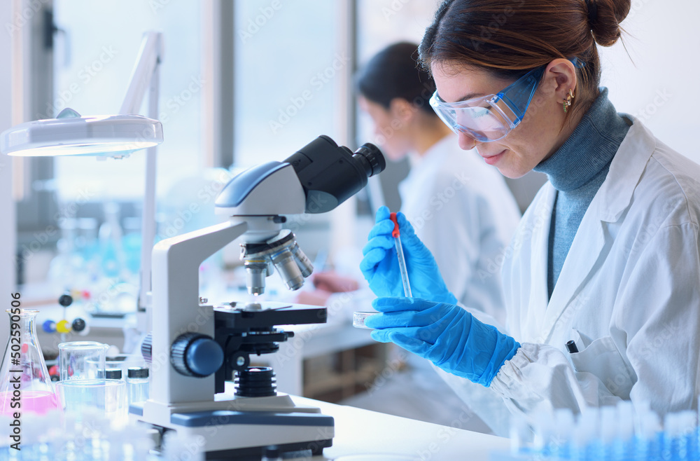 Young student in the research lab Young student in the research lab