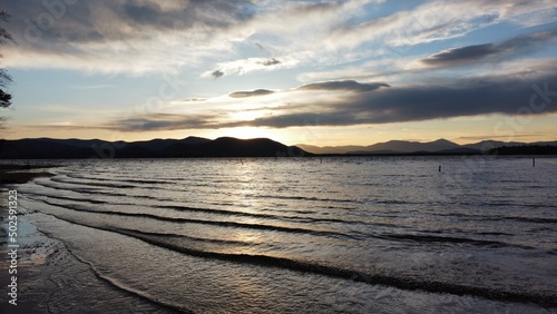 sunset Lake Ossipee, New Hampshire photo