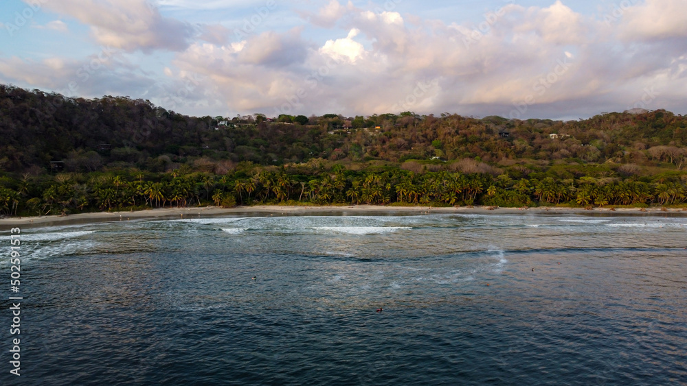 Aerial view of the beach in Costa Rica, Central America. Costa Rica has fantastic beaches and stunning landscapes with lots of nature. The country is famous for ecotourism.
Aerial view of the beach in Costa Rica, Central America. Costa Rica has fantastic beaches and stunning landscapes with lots of nature. The country is famous for ecotourism.