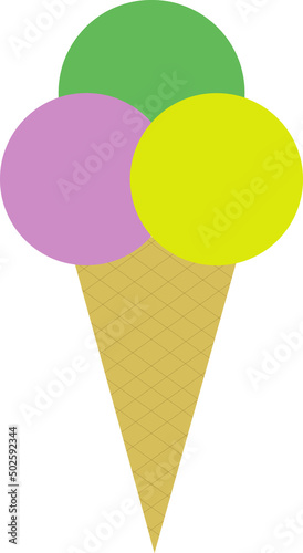 Vector illustration of ice cream cone