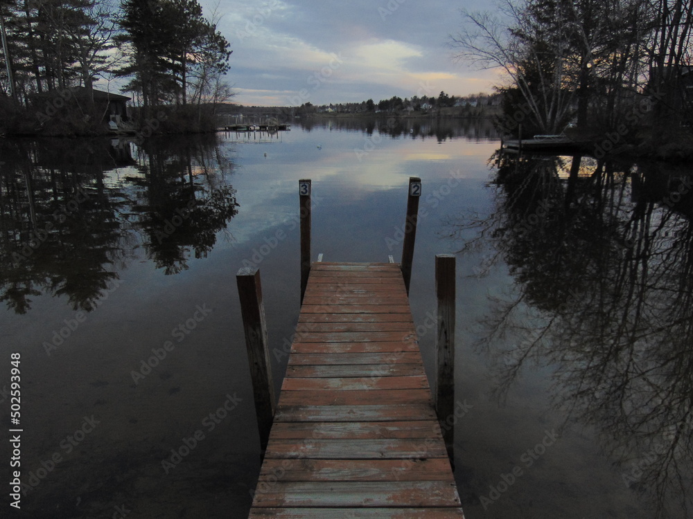 Fototapeta premium Dock Lake Winnipesaukee New Hampshire