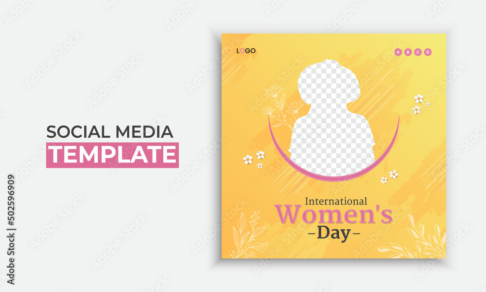 Women's day social media post and web banner template Women's day social media post and web banner template