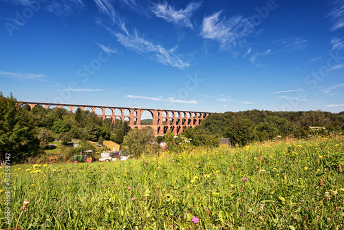 schöner Blick zur Göltzschtalbrücke in Sachsen