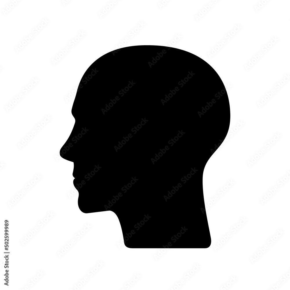 Human head glyph silhouette icon