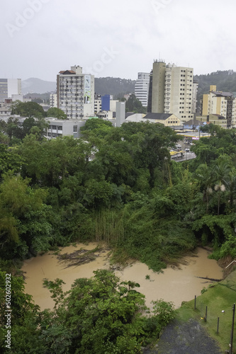 blumenau - santa catarina - brasil - chuva - enchente - nublado - prefeitura - enxaimel photo