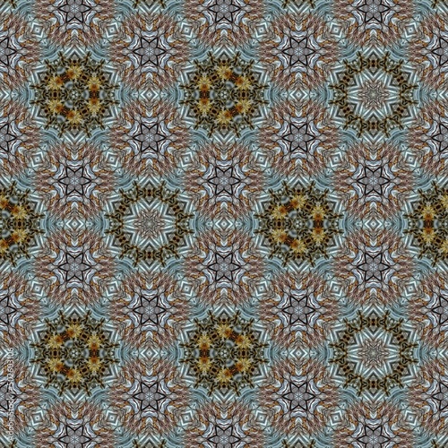 Traditional ajrakh floral pattern to make festival dress, decorative ornament, digital paper print. Ethnical motifs for mandala design, fabric print, interior decoration photo