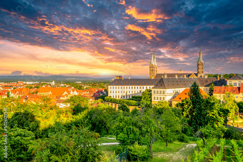 Blick über Bamberg, Bayern,...