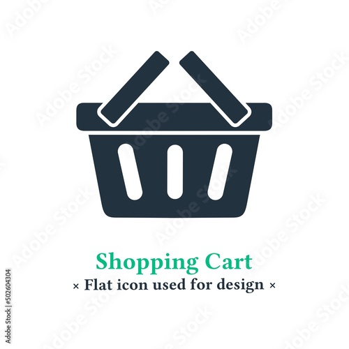 Shopping cart icon in trendy flat style isolated on white background.  Shopping Cart Symbol Sign for web and mobile apps.