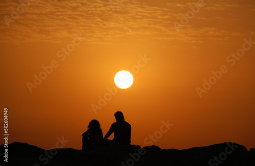 Paar  im Sonnenuntergang