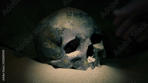 Ancient Skull Is Found With Torch And Picked Up
