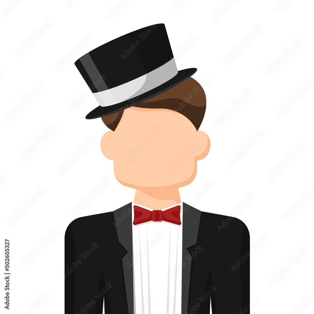 Magician in simple flat vector, personal profile icon or symbol, people concept vector illustration. Magician in simple flat vector, personal profile icon or symbol, people concept vector illustration.