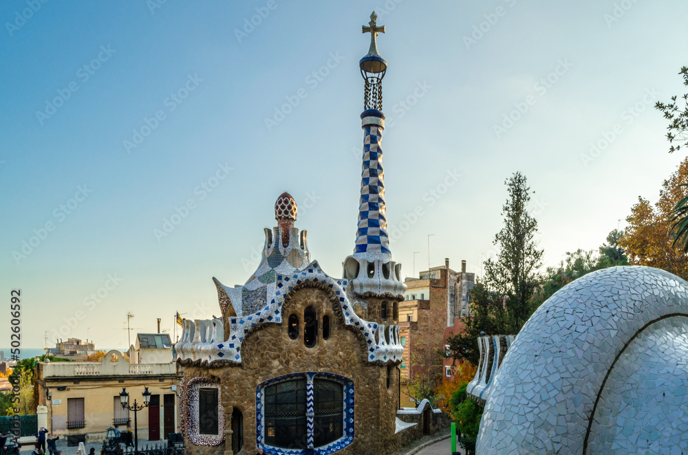 Fototapeta premium Barcelona cityscape from Park Guell