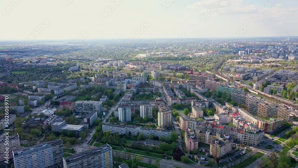 Aerial panorama of Wroclaw city in Poland, Urban cityscape with residential districts Aerial panorama of Wroclaw city in Poland, Urban cityscape with residential districts
