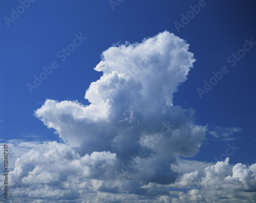 Cumulus cloud in a blue sky photo