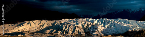 USA, Alaska, View of Matanuska Glacier at sunset photo