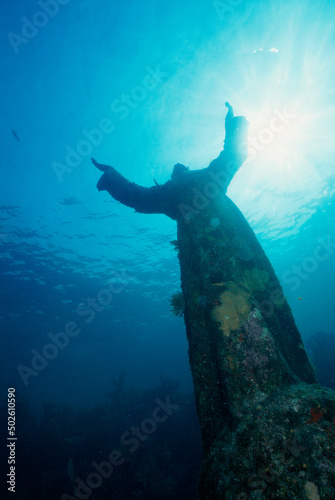 Low angle view of a statue, John Pennekamp Coral Reef State Park, Florida, USA photo