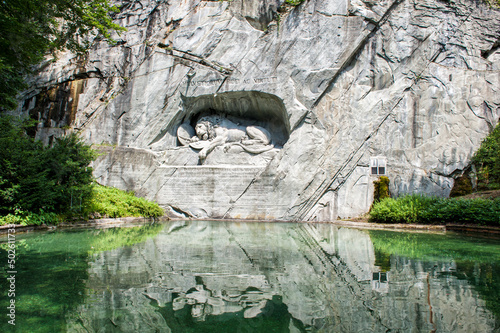 Fotografie, Obraz The Lion Monument in Lucerne in Switzerland