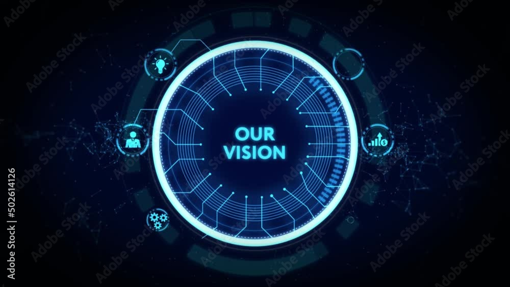 Business, Technology, Internet and network concept.  virtual screen of the future and sees the inscription: Our vision