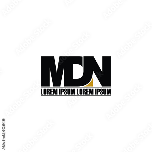 MDN letter monogram logo design vector photo