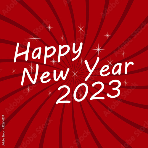 Happy New Year 2023. Greeting card, holiday banner. Vector illustration