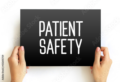 Fotografia Patient Safety - prevention of errors and adverse effects to patients associated