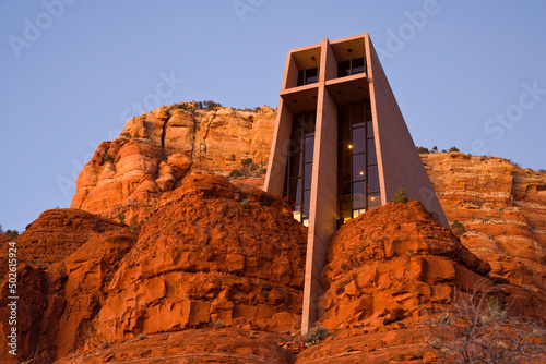 Chapel on a rock formation, Chapel Of The Holy Cross, Sedona, Arizona, USA