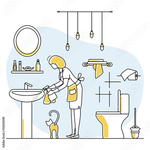 Vector Cleaning service Household Housekeeping