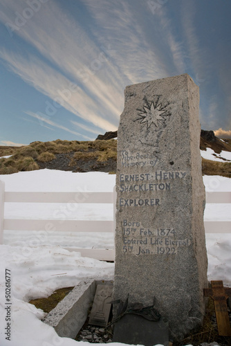 Grave of Ernest Shackleton, Grytviken, South Georgia Island, South Sandwich Islands