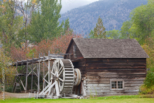 Ruins of a grist mill, Keremeos, British Columbia, Canada photo