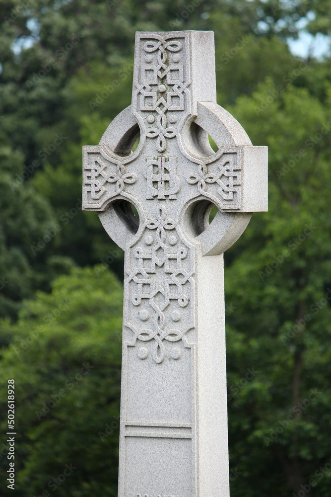 Celtic gravestone in Arlington National Cemetery, Virginia, United States. US military cemetery. Celtic gravestone in Arlington National Cemetery, Virginia, United States. US military cemetery.