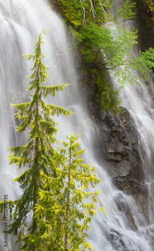 USA, Washington State, Stehekin, Agnes Gorge Trail, Waterfall photo