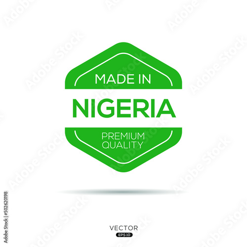 Made in Nigeria, vector illustration.