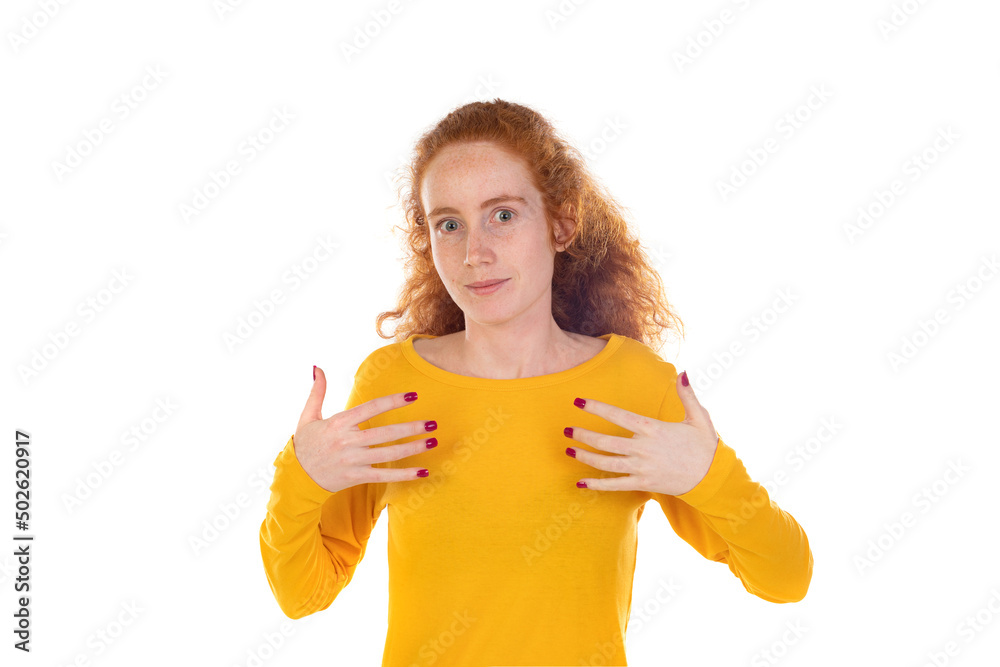 woman showing thumbs up