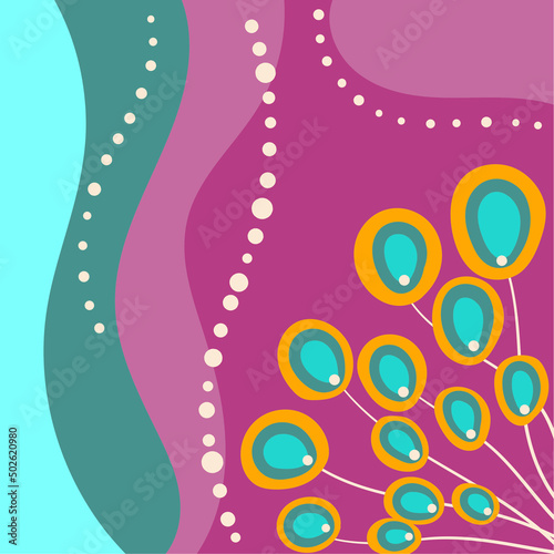 Retro abstract peacock tail background