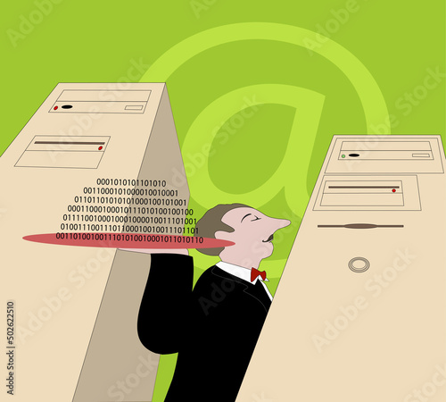 The Data Server 2004 Linda Braucht (20th C. American) Computer graphics