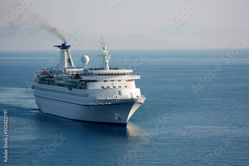 Cruise ship in the sea photo