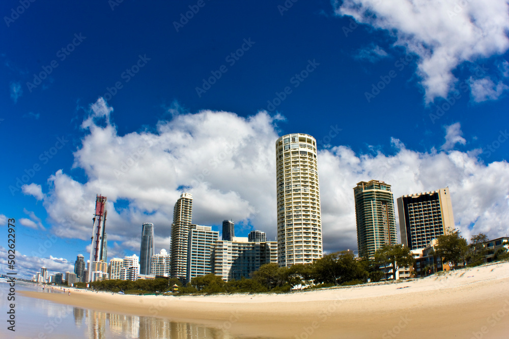 Apartment blocks, Surfers Paradise in Gold Coast of Queensland, Australia Apartment blocks, Surfers Paradise in Gold Coast of Queensland, Australia