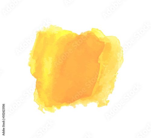 Colorful digital watercolor spot on isolated white background. Colored aquarelle sample. Hand drawn watercolour splotch