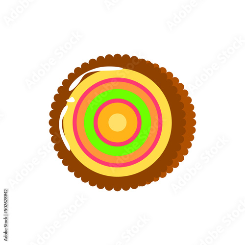 Abstract Flat Food Sweet Chocolate Delicious Meal Background Vector Design Style Cooking, Breakfast
