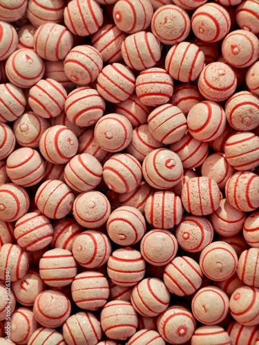 Red and white candy