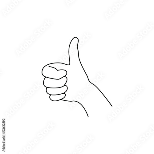 Vector hand isolated on white background