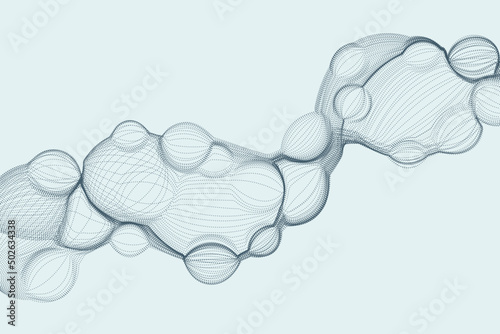  Stylish bubble particles vector background in technology and futuristic style