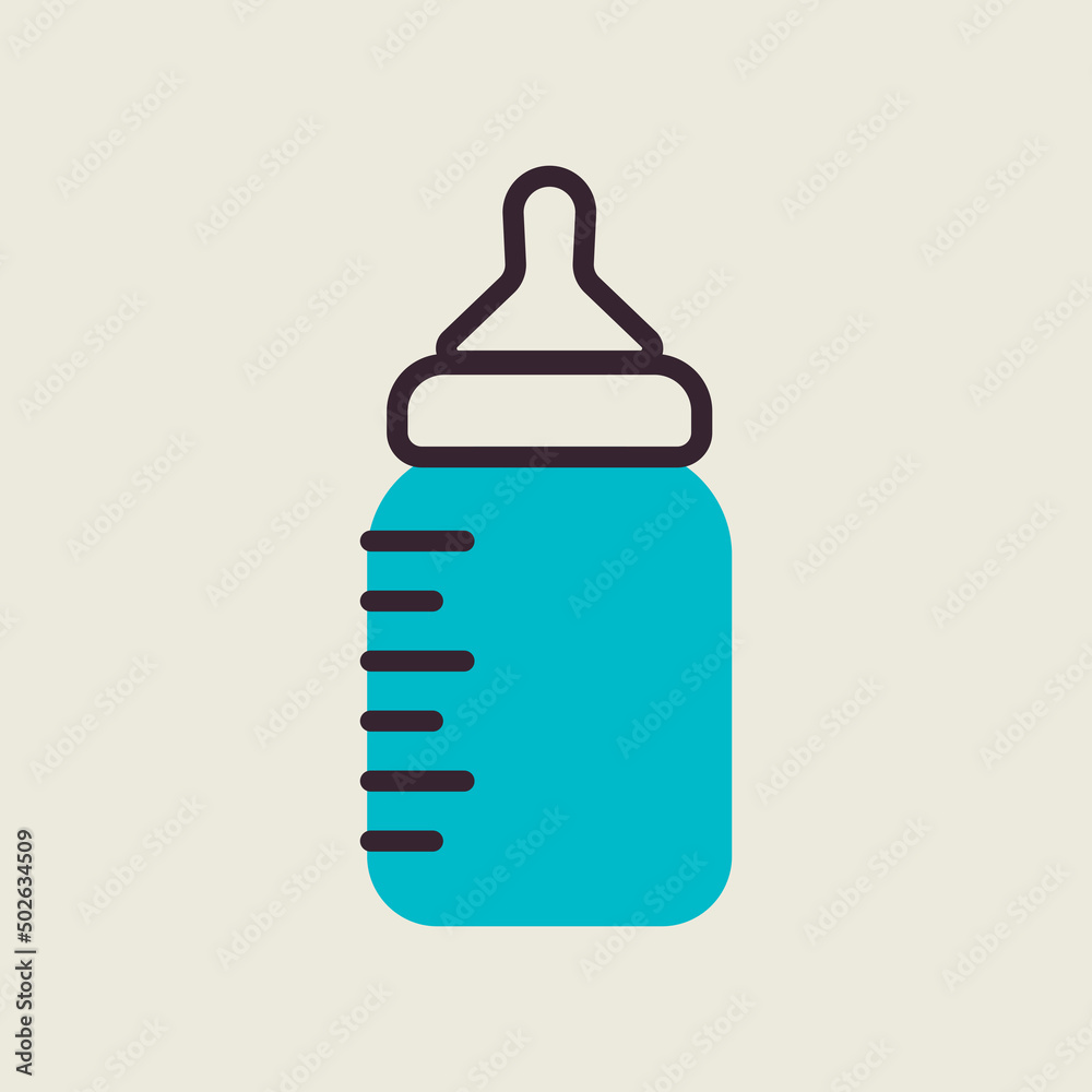 Baby feeding bottle vector icon Baby feeding bottle vector icon