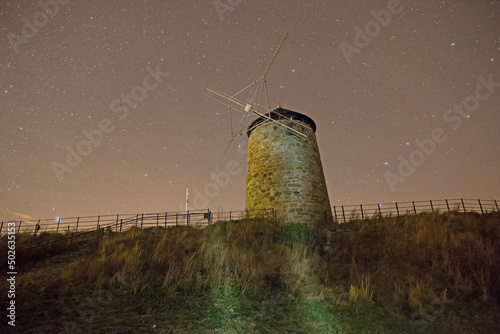 St Monans Windmill in Scotland at night	 photo