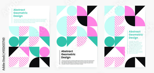 Geometric minimalistic artwork cover with shapes and figures. Abstract pattern design style for cover, web banner, landing page, business presentation, branding, packaging, wallpaper	