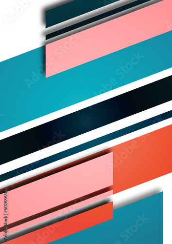 Inclined stripes and lines. Template for business presentations, app covers and website designs. Vector