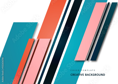 Inclined stripes and lines. Template for business presentations, app covers and website designs. Vector